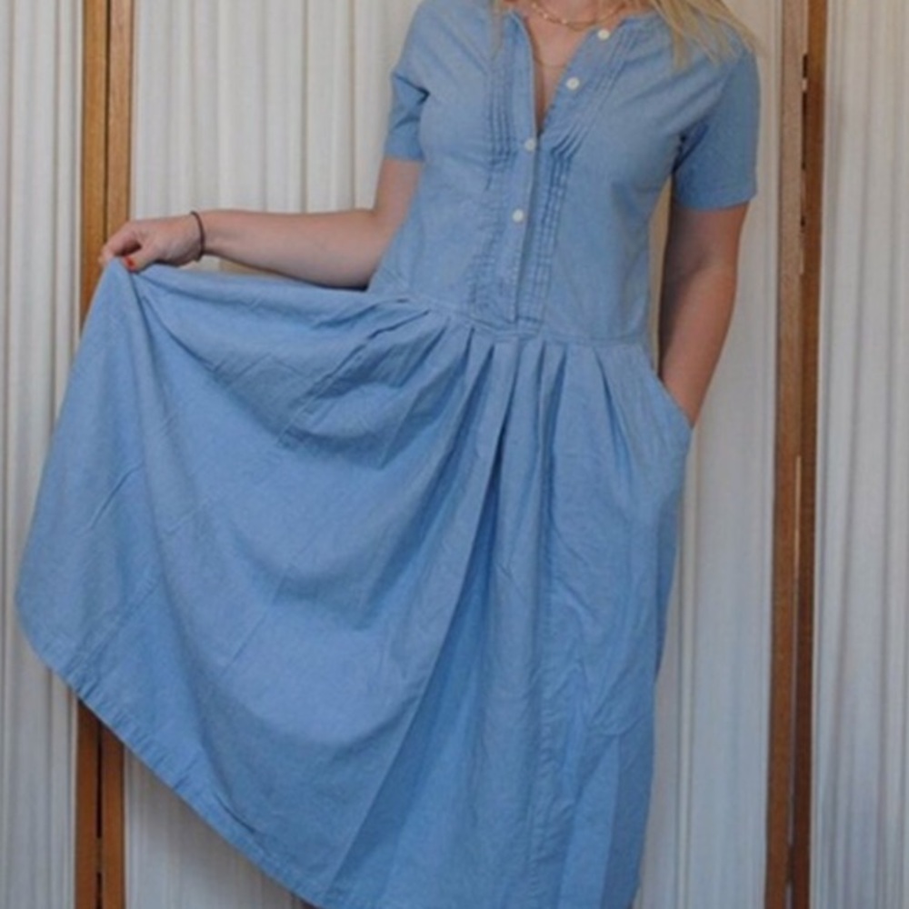 Vintage Laura Ashley Denim Dress